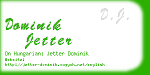 dominik jetter business card